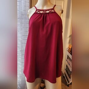 Monteau Strapless Burgundy Dress